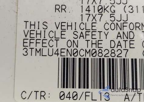 2012 Toyota Tacoma Double Cab from USA, damaged, VIN 3TMLU4EN0CM082827